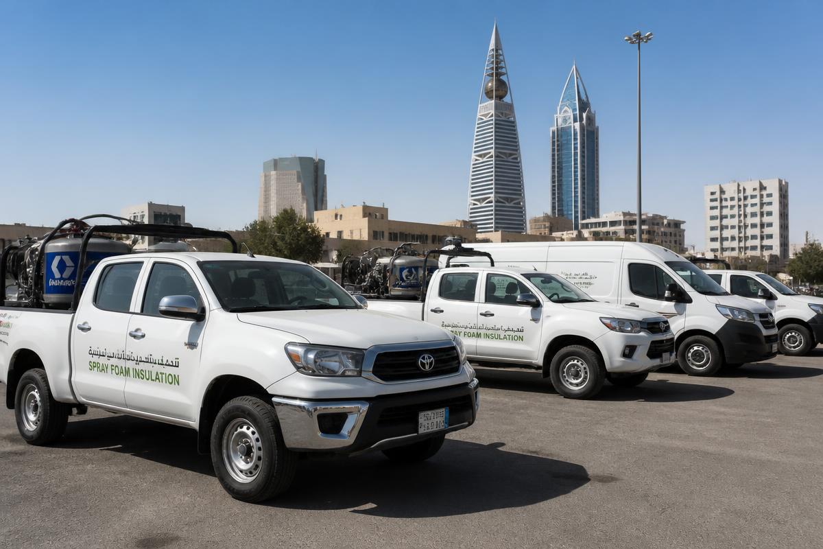 سيارات ومعدات فريق العزل أمام فيلا